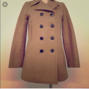 Jcrew camel wool peacoat
